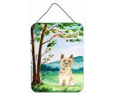 Carolines Treasures Unter dem Baum Cairn Terrier Türaufhänger, Wanddekoration, mehrfarbig