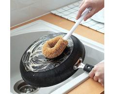 Küchentopfbürste, Küchenreinigungsbürste, Tassenreinigungsbürste, Eisentopfbürste, Sportflasche, Vakuumflasche, Thermos, Becher, Kännchen, Tassen, Flaschen, Topf, Bürste, weiß