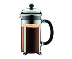 Bodum 1928-16-10 CHAMBORD Kaffeebereiter, 8 Tassen, 1 l mit Bechergefäss aus PC, Edelstahl