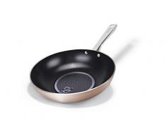 Moneta Rosegold Diamant Wok 28 cm, Aluminium, Edelstahl