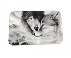 Qiyi Boden Vorleger Super Soft rutschfest maschinenwaschbar Schnell trocknend antibakteriell £ ¬ für Büro Fußmatte, Küche ESS-Living Badezimmer, The Wolf Partner, 16 x 24