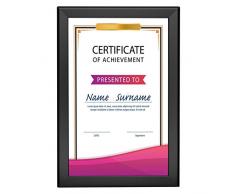 Schwarz Film Poster 27,9 x 43,2 cm, 3,2 cm Aluminium Profil, Frontlader zum Aufstecken, Wand montiert, Professional Serie