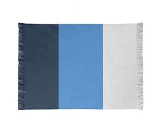 ArtVerse NFS Tennessee Fußball Stripes Chenille Teppich 65 x 54 cm, weiße Seite und Blaue Mitte