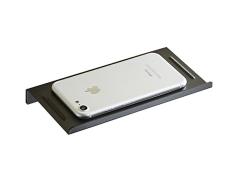 Wellsum Wandhängende Carbon Stahl Badezimmer Phone Halter Phone Regal, Anti-Rutsch Stil Schwarz