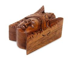 NOVICA balinesische LEGONG Tänzerin Holz Puzzle Box