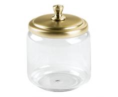 Interdesign York Apothekerglas mit Deckel für Badezimmer, Theken, Waschtische. Small Soft Brass