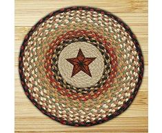 Earth Rugs BR & Nameinternal CH-019 Stuhlkissen, rund, Bedruckt, 39,4 cm, 4 Stück