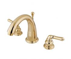 Nuvo Elements of Design ES2962 St. Charles 20,3 cm zu 40,6 cm Spültischmischbatterie breitgefächert WC Wasserhahn mit Messing Pop-Up, 5-1/5,1 cm Messing poliert