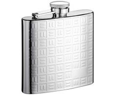 Visol Domino Edelstahl Flachmann, 230 ml, Chrom