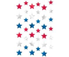 amscan Dekorative Lichterkette Patriotic Stars