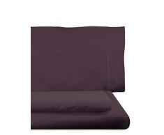 Lasa Royal - Bettwäsche-Set zusammengesetzt aus Bettbezug , 220 x 260 cm, Spannbettlaken, 135 x 200 cm, Kissenbezug , 45 x 155 cm, col. dunkelviolett