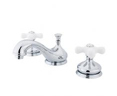 Nuvo Elements of Design es1161px Hot Springs Spültischmischbatterie 20,3 cm zu 40,6 cm breitgefächert WC Wasserhahn mit Messing Pop-Up, 5-1/5,1 cm poliert Chrom