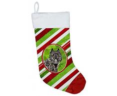 Carolines Treasures Bouvier des Flandres Weihnachtsstrümpfe, gestreift, Mehrfarbig