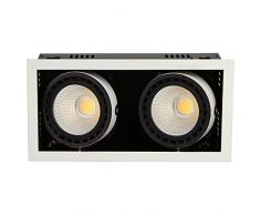 abalight LED Downlight Einbaustrahler, Aluminium, 66 W, weiss, 37 x 20 x 18 cm