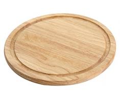 H+H mit Groove Keramik Teller, klar Holz, 30 x 30 x 2 cm