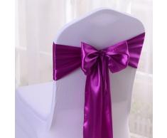 Deko-Schleifen für Stuhl, Satin, für Hochzeiten, Veranstaltungen, Bankette, Zuhause, Küche, Dekoration, 10 Stück violett