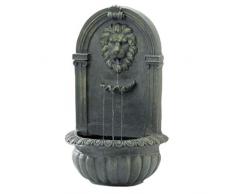Cascading Fountains 10018868 Wandbrunnen Löwenmotiv, Weiß