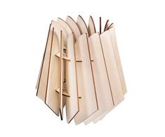 Rayher 62899505 Bastelset Lamellenlampe Oslo, skandinavisches Design, aus Naturholz, FSC-zertifiziert, 18,5 x 18,5 x 20 cm, Lampenschirm für Stehlampe oder Hängelampe