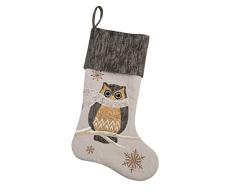 Comfy Hour kuscheliges Stunde 45,7 x 27,9 cm Holz Eule Weihnachtsstrumpf