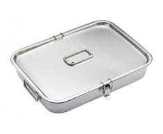 Kitchen Craft Räucherofen Home Made mit Deckel 37x27cm aus Edelstahl in Silber, 12 x 17 x 22 cm