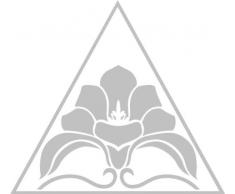 INDIGOS 4051095031529 Wandtattoo w292 Blume, Dreieck 120 x 104 cm, silber