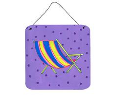 Caroline s Treasures ld6141ds66 Strand Stuhl Aluminium Metall Wand oder Tür Aufhängen Prints, 15,2 x 15,2 cm Multicolor