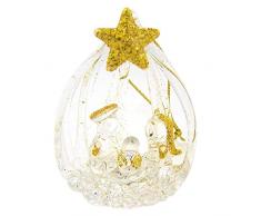 Needzo Weihnachtskrippe aus gesponnenem Glas, 6 cm, 3 Stück