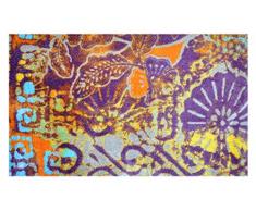 LifeStyle-Mat Designer Fussmatte Haustür – Fussmatten rutschfest und waschbar – Schmutzfangmatte/Fussabstreifer – VIOLETT 67x110cm