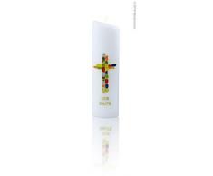 Wiedemann Taufkerze Ellipse, Wachs, Bunt, 24 x 6.5 cm