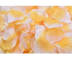 Lothringen Hochzeit Tisch Dekoration Seide Rosenblätter Blumen Konfetti Orange / Weiß