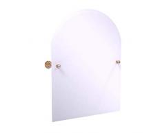 Allied Brass Carolina Crystal Collection Frameless Arched Top Tilt Mirror with Beveled Edge Wandspiegel, Gebürstete Bronze