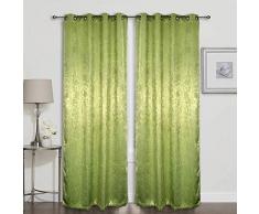 Pfirsich Couture Couture Home Collection geprägt Blackout Verdunkeln, blockierender Wärmeisolierendem 1 PC Fenster Panel Behandlung Vorhang, 8 Tüllen 137,2 x 213,4 cm Graugrün