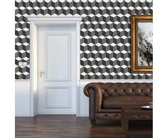 Walplus Wandaufkleber 3D Würfel Muster 8 Packungen Wandschmuck Abnehmbare Selbstklebend Aufkleber Wohnzimmer Küche Möbel Büro Dekor Restaurant bar Cafe Hotel Heim Dekoration Mehrfarbig