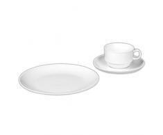 Holst Porzellan TC 018 FA8 Kaffeegedeck Catering & Maxima 3-tlg., weiß, 20 x 20 x 6.5 cm
