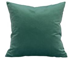 tangdepot Massiv Samt Überwurf Kissen Bezug/Euro Sham/Kissen Sham, Super Luxus Weich Kissen, Viele Farbe & Größe Optionen, Samt, Texas-Orange, 41 x 41 cm