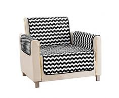 Quick Fit Chevron Fifi Home Bezug für Stuhlhusse, wendbar, wasserdicht, Mikrofaser, Schwarz, Chair Cover