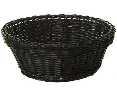 Garcia de Pou Runder Weidenkorb Imitation Ø 20X8 cm Schwarz Pp - 12 Un.