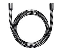 Haceka Basic schwarz 200 Brauseschlauch, Kunststoff, Chrom Glanz, 200cm
