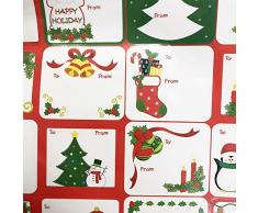 Weihnachtliches Eleganz-Buch 60 Stück Jumbo-Moderne Bunte Weihnachts-Designs Kinder Erwachsene – Rot Grün Blau Sieht toll auf Geschenken/Geschenken, Geschenktüten 6#. 80pc