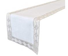 Linens, Art and Things Tischläufer Kommode Schal Couchtisch Läufer Neutral Erdtöne Griechischer Schlüssel 38,1 x 177,8 cm