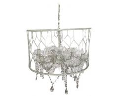 A & B Home Kronleuchter, 20,3 x 32 cm, weiß