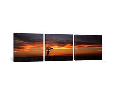 iCanvasART Leinwanddruck, 3-teilig, Motiv Windmühle, von Dan Ballard, 1,9 x 91,4 x 30,5 cm