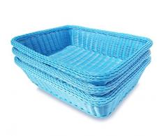 colorbasket ev02508 rechteckig Dick Trim Aufbewahrungskorb (Set von 3), groß, blau