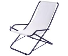 fiam 123TX ANBIBE Gartenliege, Stahl, 63 x 96,5 x 79 cm, Weiß/Beige