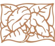 INDIGOS/Wandaufkleber-e185 hübsche Trompetenblume 96x68 cm- Hellbraun, Vinyl, 96 x 68 x 1 cm