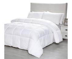 Alternative Bettdecke mit Eckspannern, Plüsch-Mikrofaser-Füllung, leicht für alle Jahreszeiten, Premium-Hotelqualität, maschinenwaschbar von The Duck and Goose Co – King, Polyester, weiß, Queen