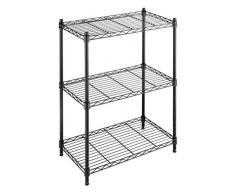 Whitmor Supreme Kleine 3-Tier Regal, Metall, Schwarz, 2