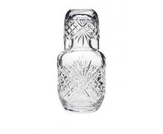 Dublin Crystal Bedside Night Carafe With Tumbler Glass by Godinger