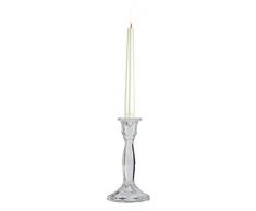 Wiedemann Kerzenleuchter für konische Kerzen Glas, Wachs, Farblos, 19 x 6 cm, 6-Einheiten