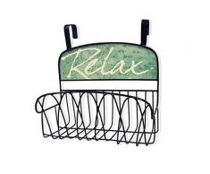 Die Stupell Home Decor Kollektion Relax über der Tür Organizer Korb